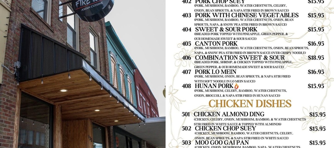 Fire Wok Menu